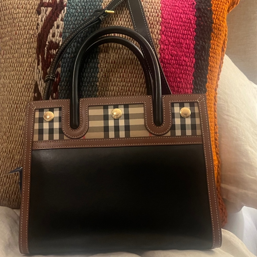 Small Burberry Title Bag.  Crossbody and Handle Bag